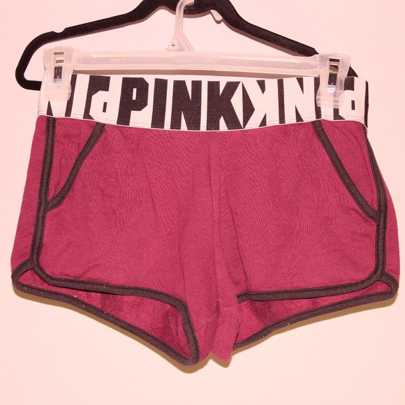 PINK Victoria's Secret Maroon Booty Shorts - Picture 1 of 4